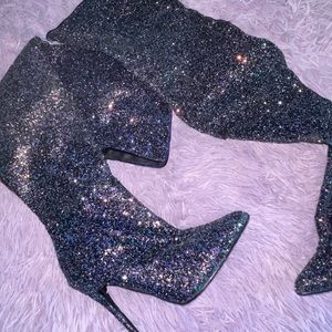 Glittery Knew High Boot Women's